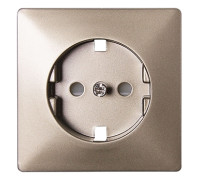 Панель для розетки c заземлением, никель, e.lux.12311L.pn.nickel Enext