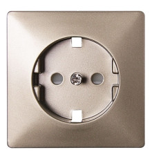 Панель для розетки c заземлением, никель, e.lux.12311L.pn.nickel Enext