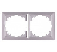 Рамка 2-местная, алюминий, e.lux.10044L.2.fr.aluminium Enext