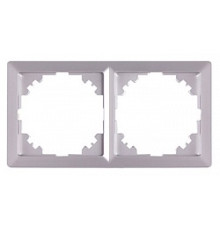 Рамка 2-местная, алюминий, e.lux.10044L.2.fr.aluminium Enext