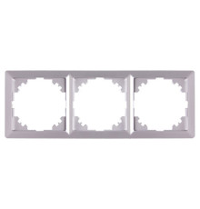 Рамка 3-местная, алюминий, e.lux.10064L.3.fr.aluminium Enext