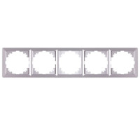 Рамка 5-местная, алюминий, e.lux.10104L.5.fr.aluminium Enext