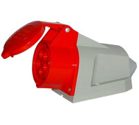 Силовая розетка стационарная 3Р+N+Z, 400В, 32А, IP44, Tarel