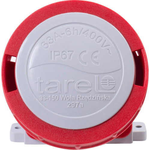 Силовая розетка стационарная 3Р+N+Z, 400В, 63А, IP67, Tarel Tarel-050