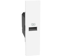 Розетка USB на тип - А 15 Вт/3000мА 1 модуль, белый, Bticino Living Now