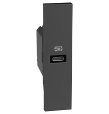 Розетка USB на тип - C 20 Вт/3000мА 1 модуль, черный, Bticino Living Now