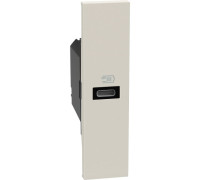 Розетка USB на тип - C 20 Вт/3000мА 1 модуль, песочный, Bticino Living Now