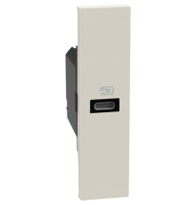 Розетка USB на тип - C 20 Вт/3000мА 1 модуль, песочный, Bticino Living Now