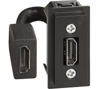 Механизм розетки HDMI с предварительным подключением 1 модуль. Bticino Living Now. K4284P