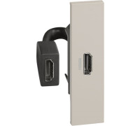 Розетка HDMI с предварительным подключением 1 модуль, песочный, Bticino Living Now