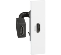 Розетка HDMI с предварительным подключением 1 модуль, белый, Bticino Living Now