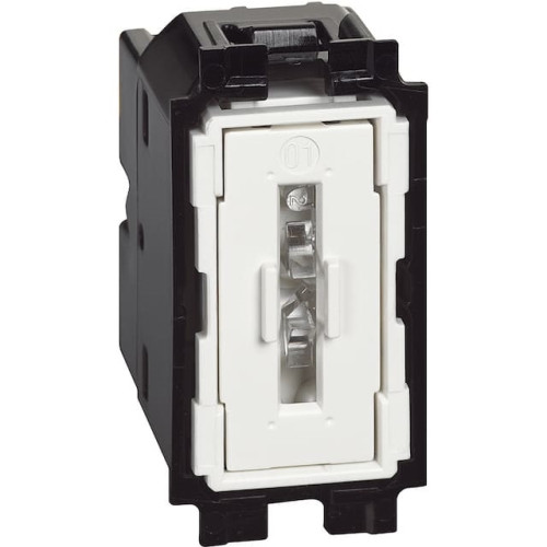 Выключатель двухклавишный проходной 10А винтовые клеммы 2 модуля, песочный, Bticino Living Now
