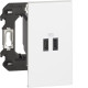 Розетка USB на 2 разъёма тип - C/тип - C 3000мА 2 модуля, белый, Bticino Living Now