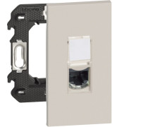 Розетка компьютерная RJ45 cat5e UTP 2 модуля, песочный, Bticino Living Now