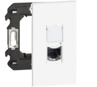 Розетка компьютерная RJ45 cat5e UTP 2 модуля, белый, Bticino Living Now