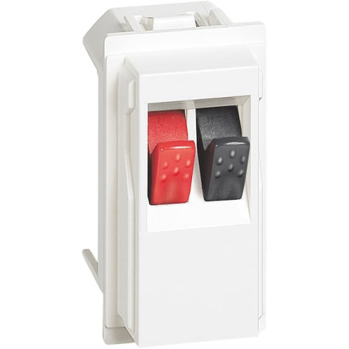 Розетка акустическая стерео 1 канал 2 модуля, белый, Bticino Living Now