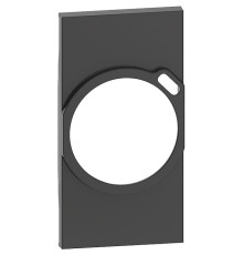 Лицевая панель розетки электрической с USB зарядкой 2К+З/USB 2 модуля. черный. Bticino Living Now. KG63