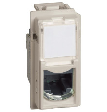 Механизм розетки компьютерной RJ45 cat5e UTP 1 модуль. песочный. Bticino Living Now. KM4279C5E
