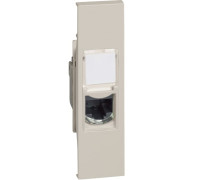 Розетка компьютерная RJ45 cat5e UTP 1 модуль, песочный, Bticino Living Now