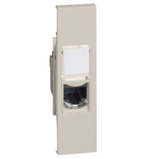 Розетка компьютерная RJ45 cat5e UTP 1 модуль, песочный, Bticino Living Now