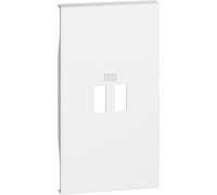 Лицевая панель USB зарядки 2 модуля. белый. Bticino Living Now. KW12C