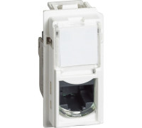 Механизм розетки компьютерной RJ45 cat5e UTP 1 модуль. белый. Bticino Living Now. KW4279C5E