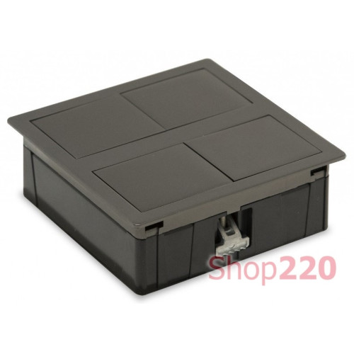 Врезная розетка в стол 220В + USB тип А+С, черный, Versahit ASA 060.15F.00045