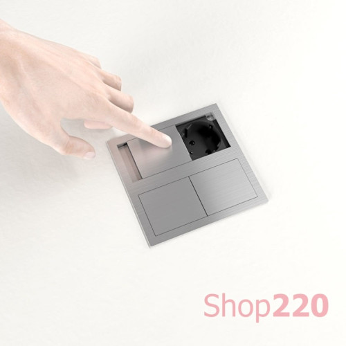 Врезная розетка в стол 220В + USB тип А+С, черный, Versahit ASA 060.15F.00045