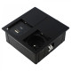Врезная розетка в стол 220В + USB тип А+С, черный, Versahit ASA 060.15F.00045