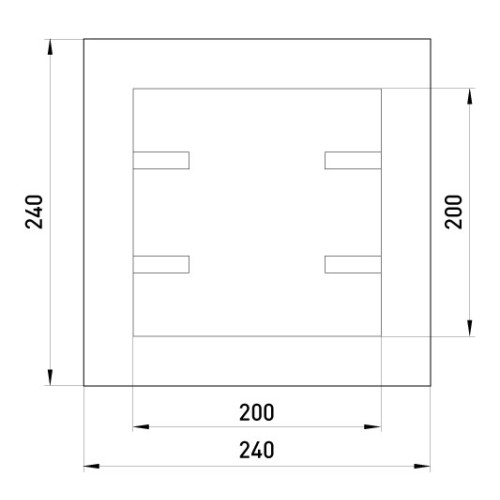 Дверца металлическая ревизионная 200х200м с замком, e.mdoor.stand.200.200.z Enext s0100059
