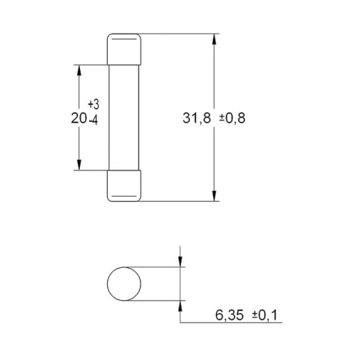Мини-предохранитель CH 6,3x32 F 2 A 250V ETI 6710075