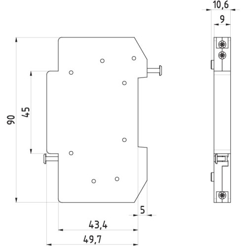 Блок-контакт PS EFD 14 (1NO+1NC) ETI 2569001
