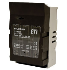 Разъединитель для предохранителей HVL EK 000 3P 100A (Клемма M8-M8)