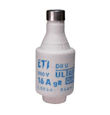 Сверхбыстрый предохранитель DII UQ 16A 500V gR (50 kA) для защиты полупроводников