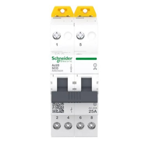 Переключатель ввода резерва 25А, 2 полюса, iSSW Acti9 Schneider Electric A9SCO225