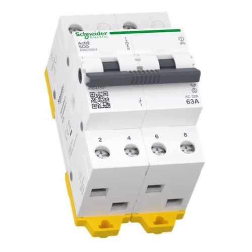 Переключатель ввода резерва 63А, 2 полюса, iSSW Acti9 Schneider Electric A9SCO263