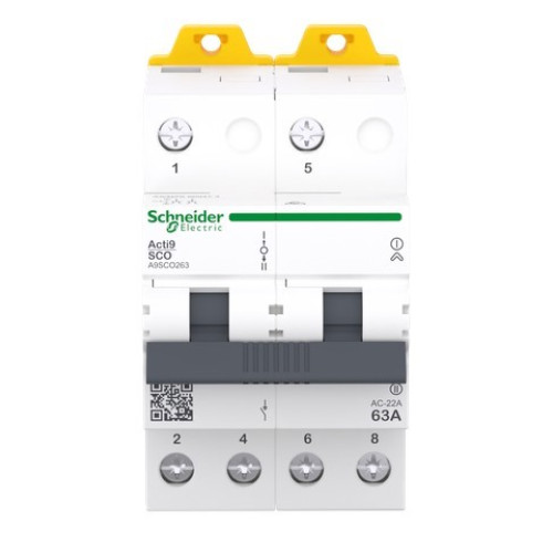 Переключатель ввода резерва 63А, 2 полюса, iSSW Acti9 Schneider Electric A9SCO263