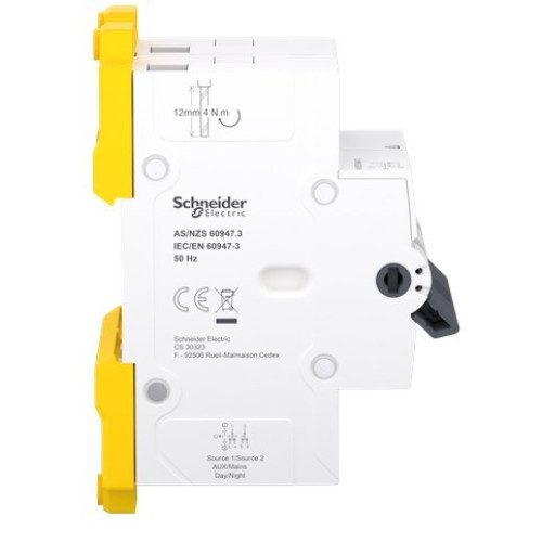 Переключатель ввода резерва 63А, 2 полюса, iSSW Acti9 Schneider Electric A9SCO263
