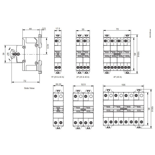 Переключатель ввода резерва 25А, 2 полюса, iSSW Acti9 Schneider Electric A9SCO225