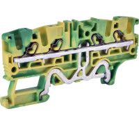 Клемма пружинная заземляющая ESH-EFCE.2/2+2 (2,5 мм кв, желто-зеленый, 2вх.+2вых., push-in)