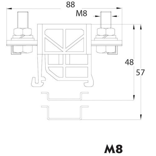 Клемма силовая VSU 95 (95 mm2_бежевая) ETI 3901585