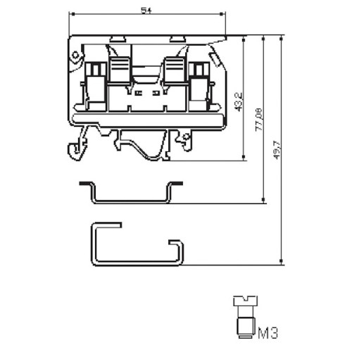 Клемма винтовая под предохранитель с втулкой VSV 4 PA (4 mm2_бежевая) ETI 3901699