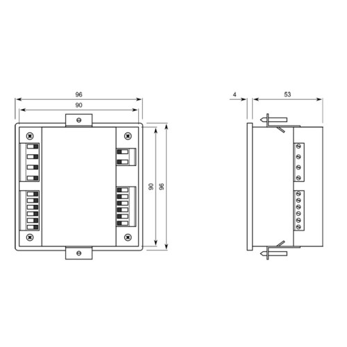 Регулятор реактивной мощности PFC 8 RS (8 ступеней, 97х97) ETI 4656906