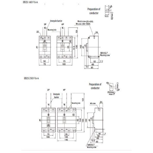Межполюсная перегородка IZ2S 160/3 (компл. 1шт.) (для EB2S) ETI 4671973