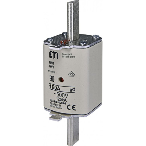 Предохранитель с индикатором NH-1 gG 160A 500V KOMBI ETI 4184224