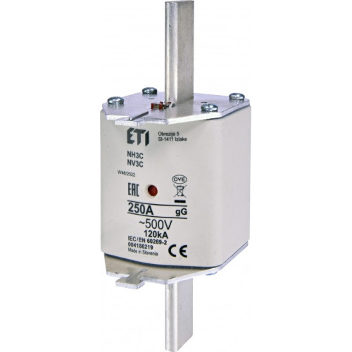 Предохранитель с индикатором NH-3С gG 250A 500V KOMBI ETI 4186219