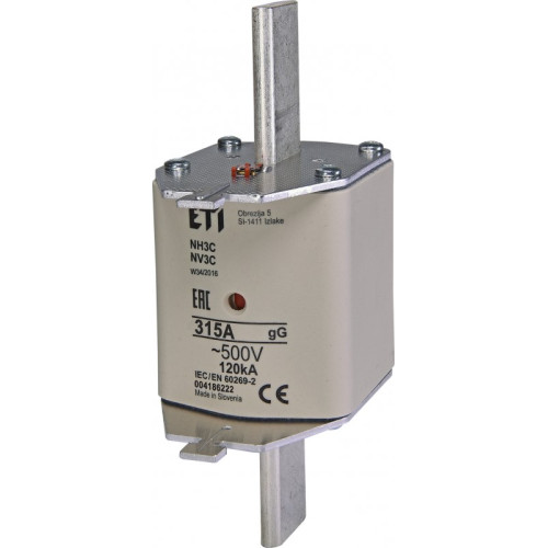 Предохранитель с индикатором NH-3С gG 315A 500V KOMBI ETI 4186222