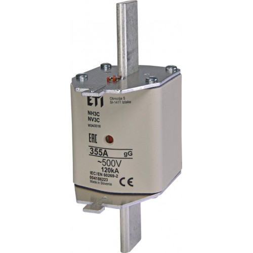 Предохранитель с индикатором NH-3С gG 355A 500V KOMBI ETI 4186223