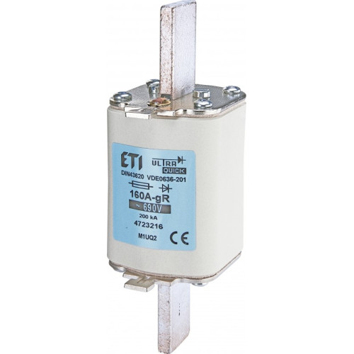 Сверхбыстрый предохранитель M1 UQ2 250A 690V gR для защиты полупроводников ETI 4723219