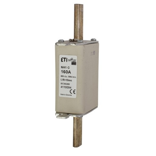 Предохранитель для защиты аккумуляторных батарей 200A 80V DC, NH-1 Battery ETI 4110095